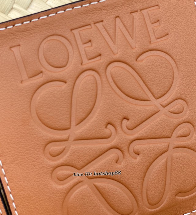 Loewe專櫃同步2022最新款白色草編菜籃子 羅意威小號草編包 型號10129 lyw1363